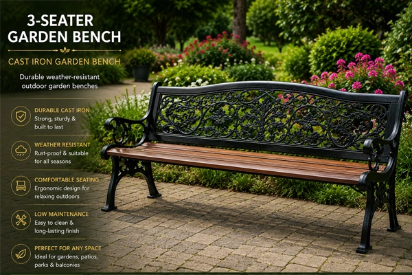 3-Seater Garden Bench