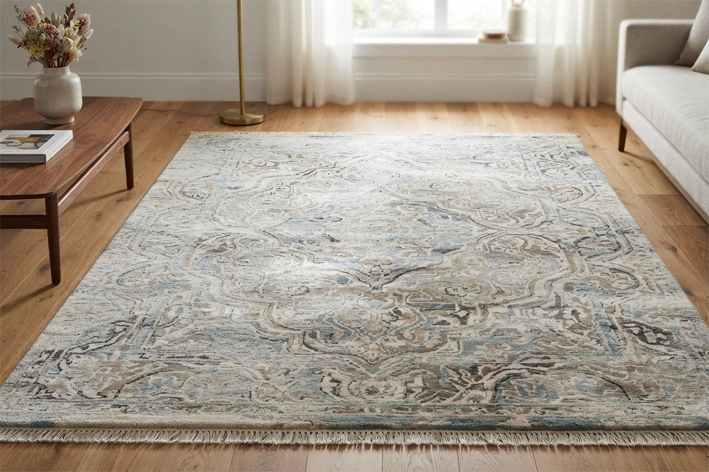 Blended Wool-Silk Carpet