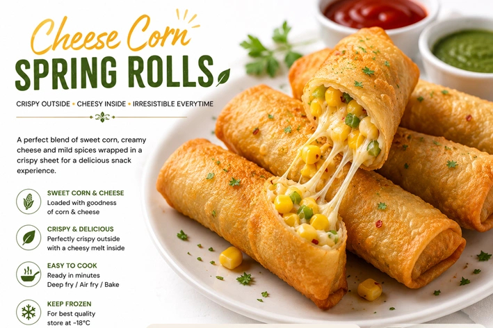 Cheese Corn Spring Rolls