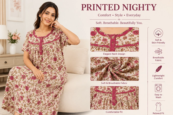 Printed Nighty