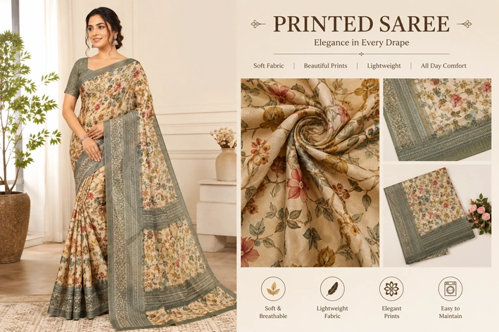 Printed Saree