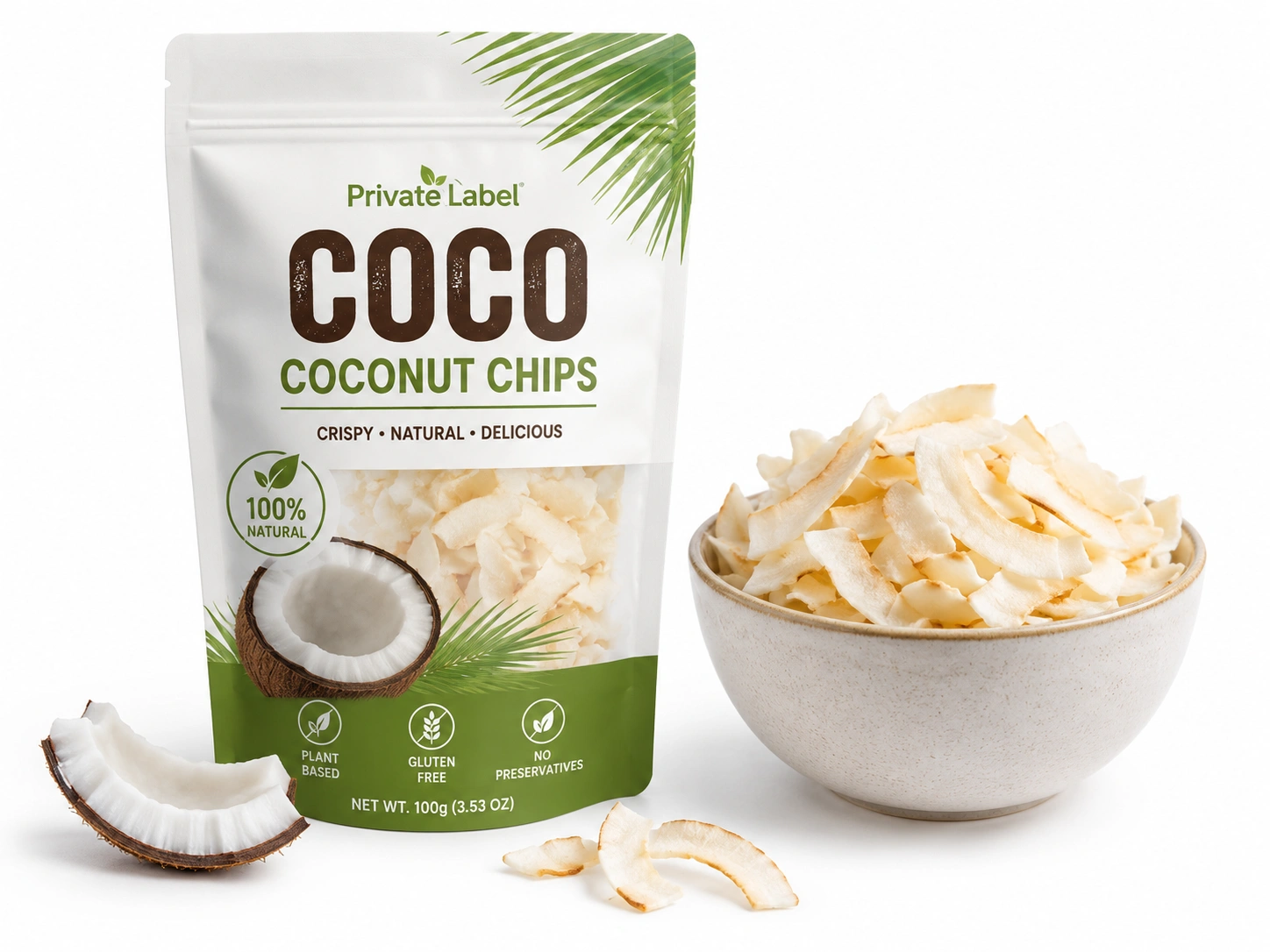 Baked Coconut Chips