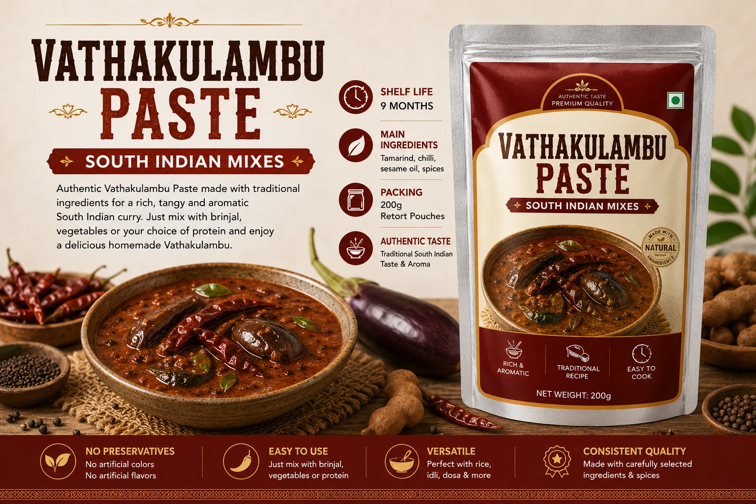 Vathakulambu Paste